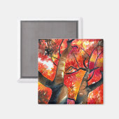 水彩日本の楓 マグネット (正面/裏面)