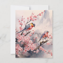 水彩日本の背景 ノートカード