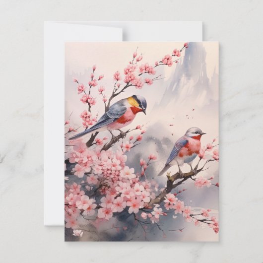 水彩日本の背景 ノートカード (正面)