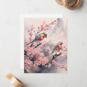 水彩日本の背景 ノートカード (正面/裏面インサイチュ)