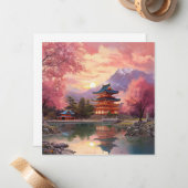 水彩日本の背景 ノートカード (正面/裏面インサイチュ)