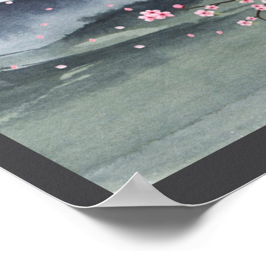 水彩日本風景 ポスター (角)