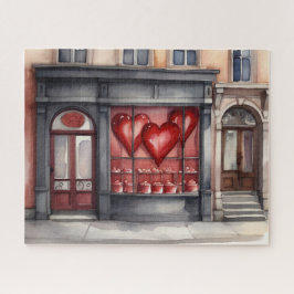 水彩旧市街バレンタインデー店 ジグソーパズル