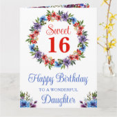 水彩明るい夏の花誕生日 カード (黄色い花)