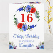 水彩明るい夏の花誕生日 カード (黄色い花)