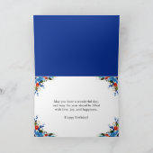 水彩明るい夏の花誕生日 カード (内部)