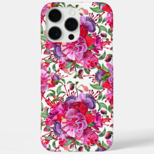 水彩明るい赤紫色開花 iPhone 16 PRO MAXケース