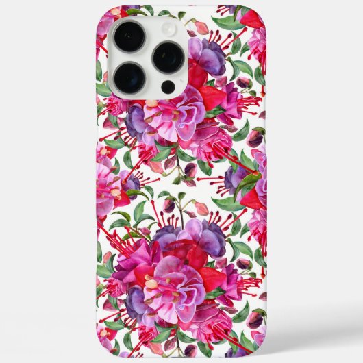 水彩明るい赤紫色開花 Case-Mate iPhoneケース (裏面)