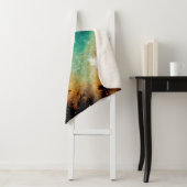 水彩明るい黄色星雲、星とダークスク シェルパブランケット (インサイチュ)