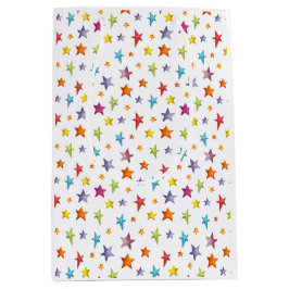 水彩星包み紙 ミディアムペーパーバッグ