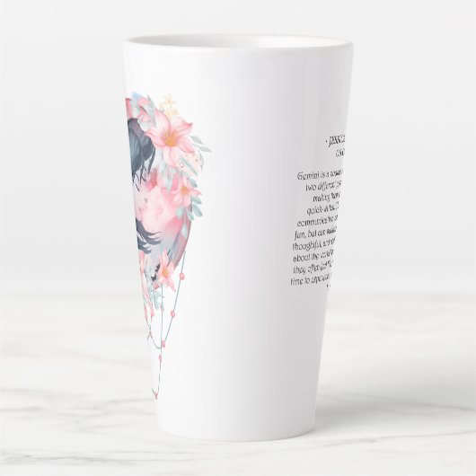 水彩星占い〔占星術の〕十二宮図標識 |モノグラム カフェラテマグ (正面)