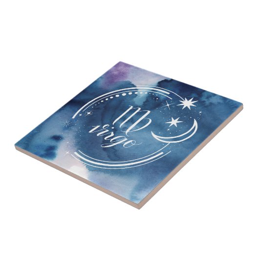 水彩星占い – 《星座》乙女座 タイル (側面)