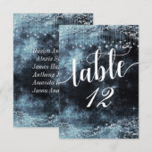 水彩星空桌子编号座位安排 招待状 (正面/裏面)