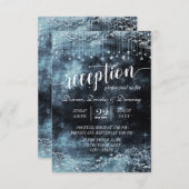 水彩星空銀河ウェディングパーティー 招待状 (正面/裏面)