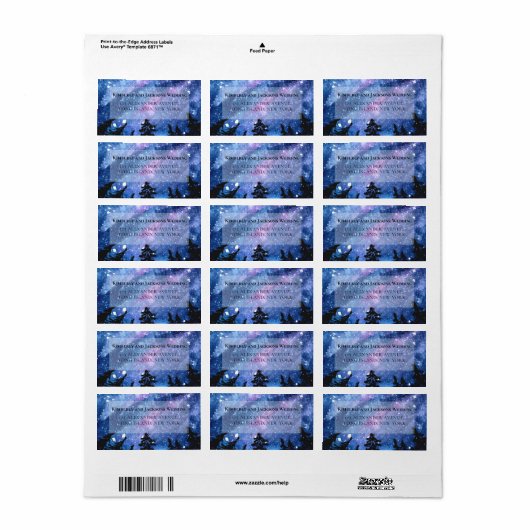 水彩星空 ラベル (フルシート)