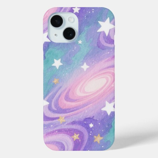 水彩星雲の渦巻き模様デザイン Case-Mate iPhoneケース (裏面)