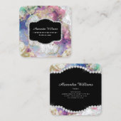 水彩星雲マンダラモダンヨガ スクエア名刺 (正面/裏面)