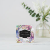 水彩星雲マンダラモダンヨガ スクエア名刺 (スタンド正面)