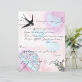 水彩春かわいらしエレガントスクラップブック作りカード (スタンド正面)