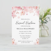 水彩春さくらんぼ花Sweet sixteen 招待状 (スタンド正面)