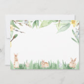 水彩春のうさぎ便箋 ノートカード (正面)