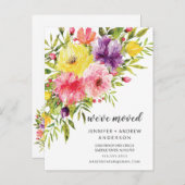 水彩春のフローラ移動発表 案内ポストカード (正面/裏面)