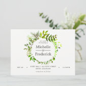 水彩春の新緑 ウェディング招待状 招待状 (スタンド正面)