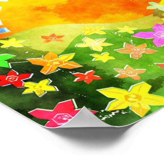 水彩春の日 ポスター (角)