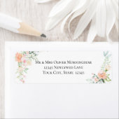 水彩春の花と花 ラベル (インサイチュ)