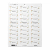 水彩春の花と花 ラベル (フルシート)