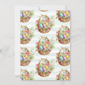 水彩春の花イースターバスケットブランチ 招待状 (裏面)