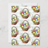 水彩春の花イースターバスケットブランチ 招待状 (裏面)