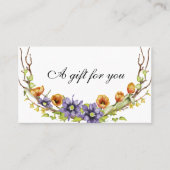 水彩春の花ギフトカード 名刺 (正面)