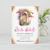 水彩春の花ドアニューホーム 案内状 (スタンド正面)