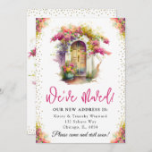 水彩春の花ドアニューホーム 案内状 (正面/裏面)