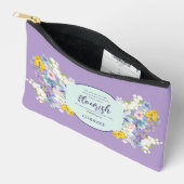 水彩春の花バイブルパーソナライズされた節 アクセサリーポーチ (見開き)