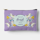 水彩春の花バイブルパーソナライズされた節 アクセサリーポーチ (正面)