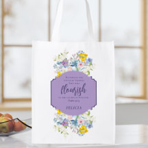 水彩春の花バイブルパーソナライズされた節