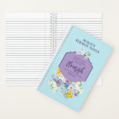 水彩春の花バイブルパーソナライズされた節 ノートブック (内側)