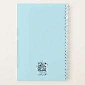 水彩春の花バイブルパーソナライズされた節 ノートブック (裏面)