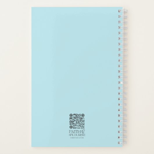 水彩春の花バイブルパーソナライズされた節 ノートブック (裏面)