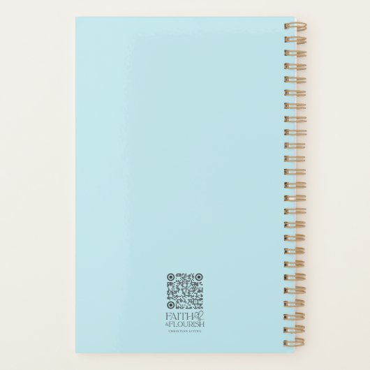 水彩春の花バイブルパーソナライズされた節 プランナー手帳 (裏面)