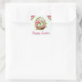 水彩春の花バスケットハッピーイースター スクエアシール (バッグ)