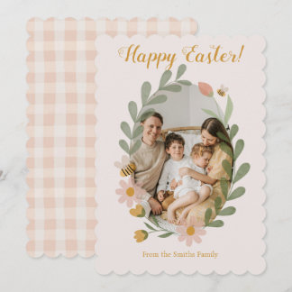 水彩春の花ピンクジンガム シーズンカード