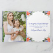 水彩春の花リース母の日 カード (内部)