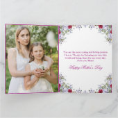 水彩春の花リース母の日 カード (内部)