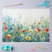 水彩春の花分離 薄葉紙 (クラフト)