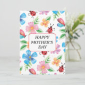 水彩春の花柄マザーズデー シーズンカード (スタンド正面)