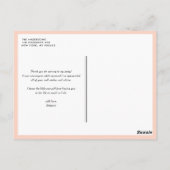 水彩春の花植物体ありがとう ポストカード (裏面)