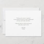 水彩春の花植物学卒業 サンキューカード (裏面)